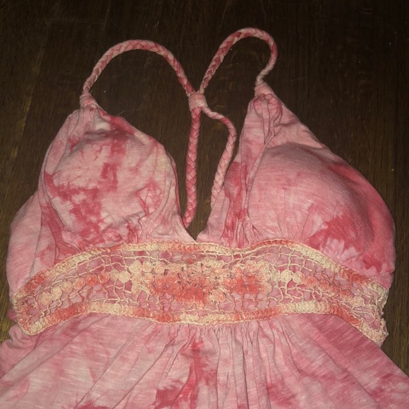 Tye dye pink halter top - Picture 2 of 5